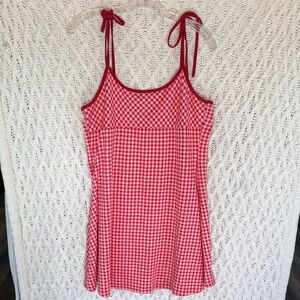 Cider Womens Y2K Red Gingham Dress Size XL Pin‎ Up Girl Hot Girl Polyester Blend